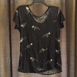 3/$10 Soft bird print tee